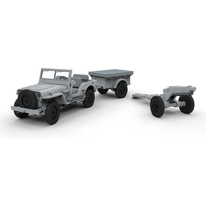 Classic Kit military A02339 - Willys Jeep, Trailer & 6PDR Gun (1:72)
