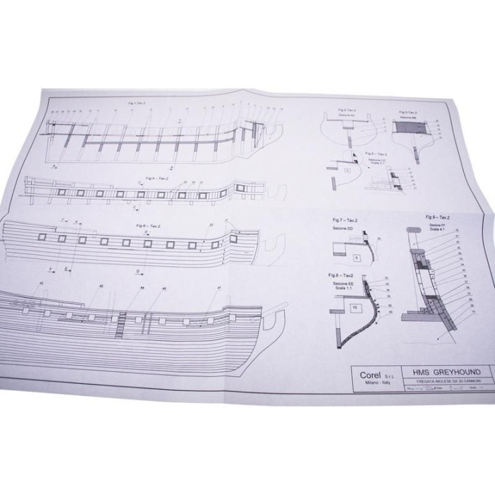 COREL H.M.S. Greyhound fregata 1720 1:100 kit