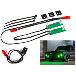 Traxxas LED osvětlení přední kompletní zelený