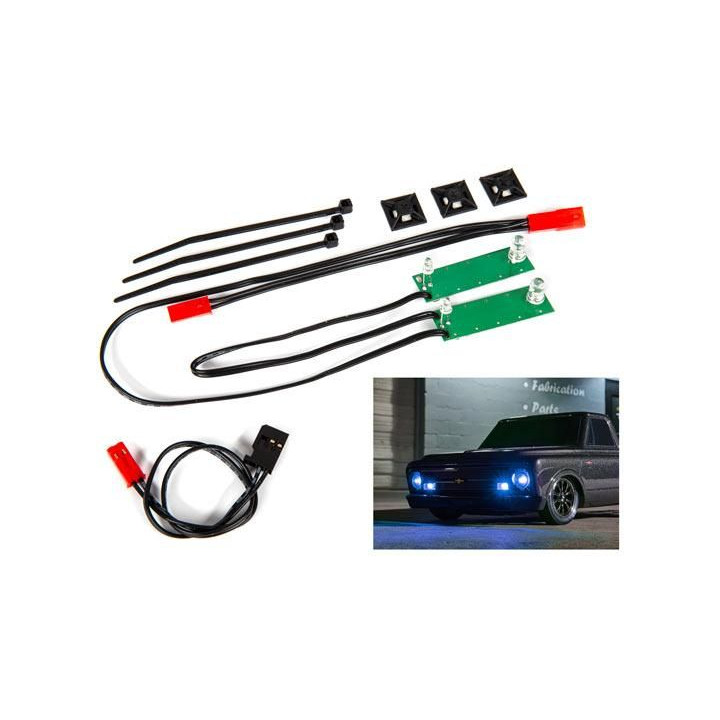 Traxxas LED osvětlení přední kompletní modré