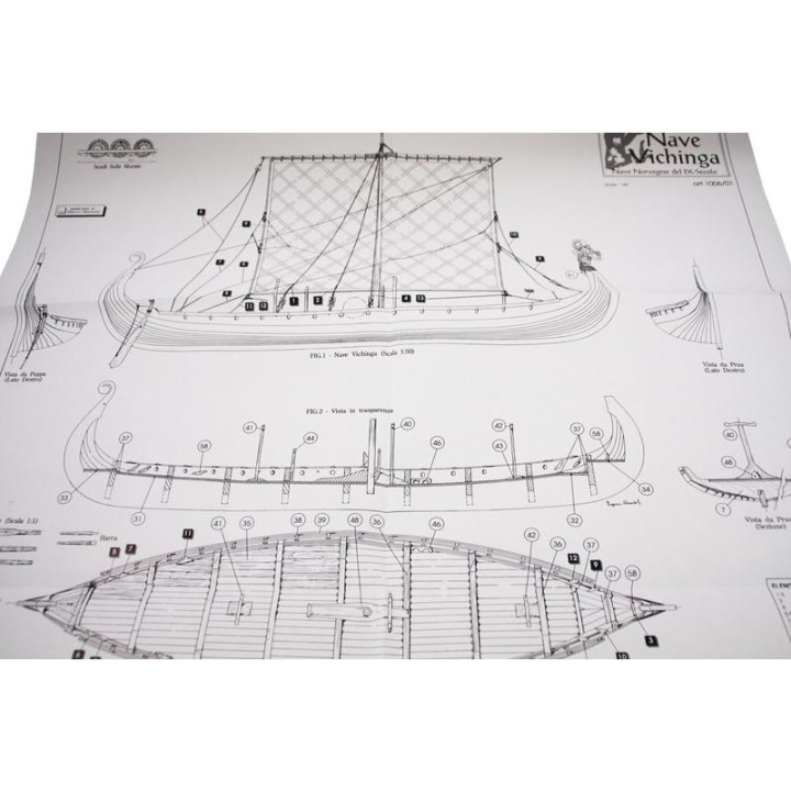 AMATI Oseberg vikingská loď 1:50 kit