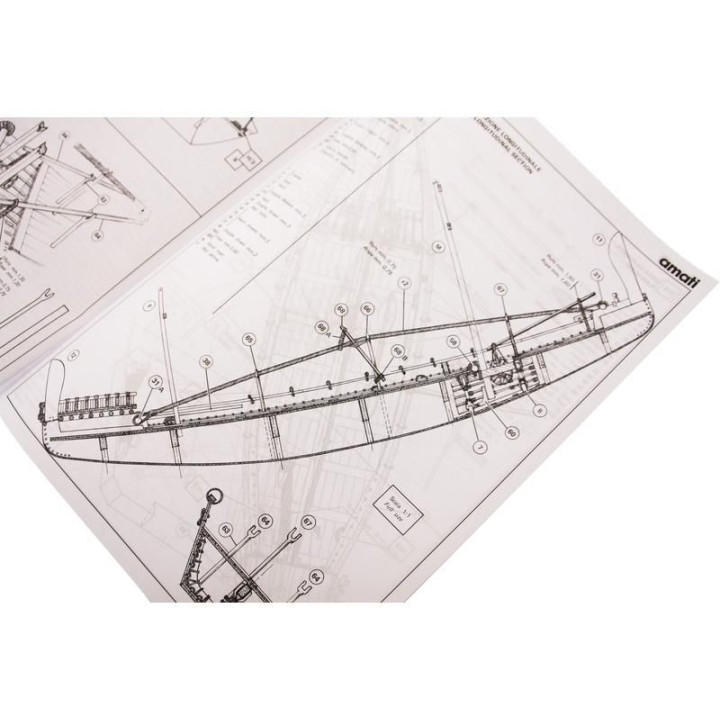 AMATI Navae Egizia egyptská loď 1:50 kit