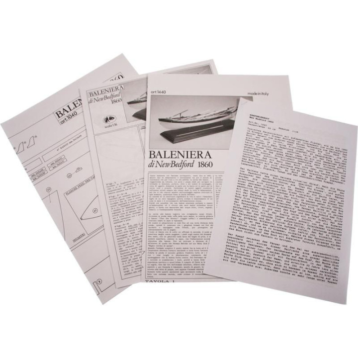 AMATI Walfangboot harpunářský člun 1860 1:16 kit