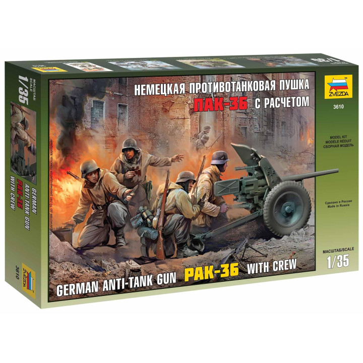 Model Kit figurky 3610 - PAK-36 with Crew (1:35)