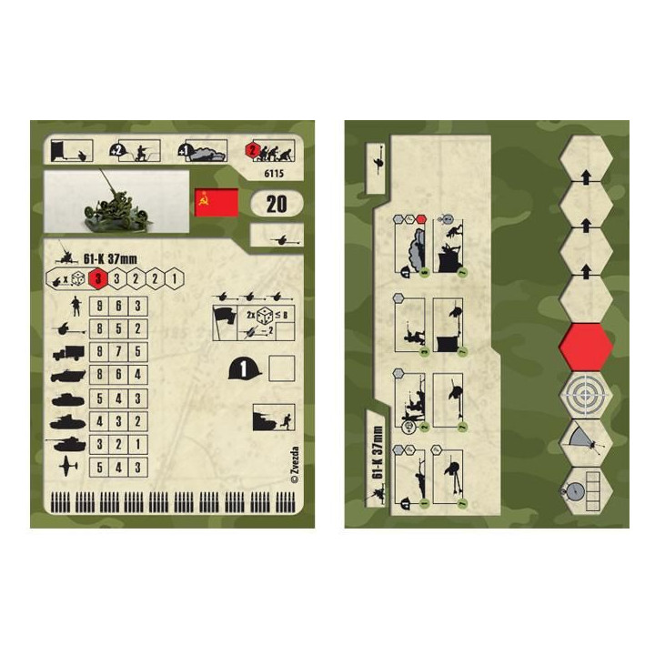 Wargames (WWII) figurky 6115 - Soviet Anti-Aircraft Gun 61-K with Crew (1:72)