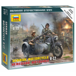 Wargames (WWII) military 6142 - German Motorcycle R-12 (1:72)
