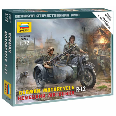 Wargames (WWII) military 6142 - German Motorcycle R-12 (1:72)