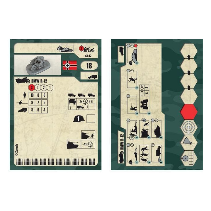 Wargames (WWII) military 6142 - German Motorcycle R-12 (1:72)