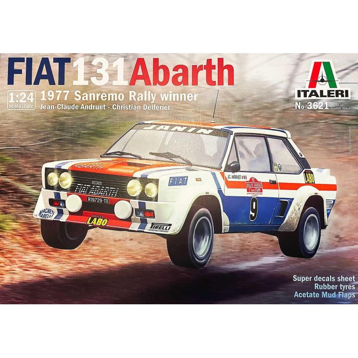 Model Kit auto 3621 - Fiat 131 Abarth 1977 San Remo Rally Winter (1:24)