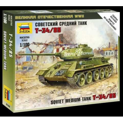 Wargames (WWII) tank 6160 - Soviet Medium Tank T-34/85 (1:100)