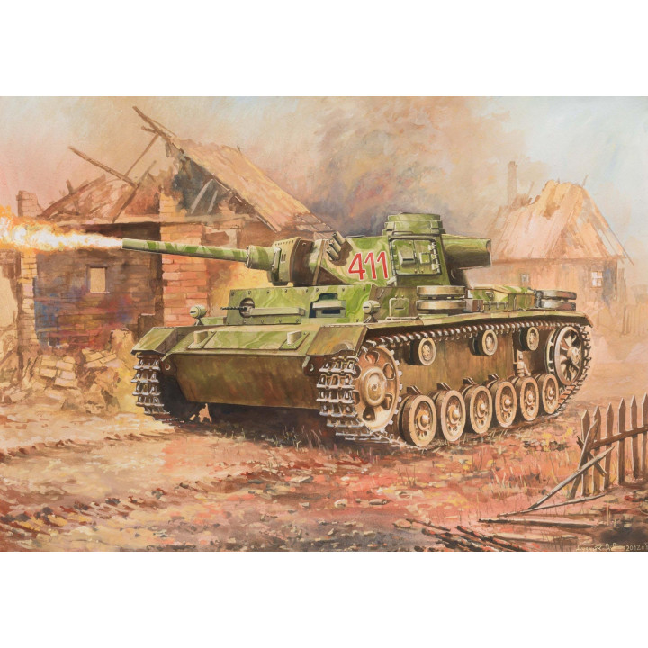 Wargames (WWII) tank 6162 - Panzer III Flamethrower Tank (1:100)