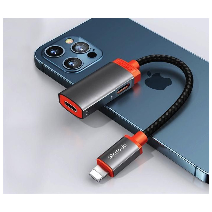 Lightning to Dual-Lightning Audio Adapter (2A)