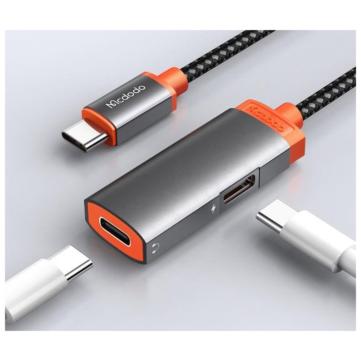 Type-C to Dual-Type-C Audio Adapter (3A)