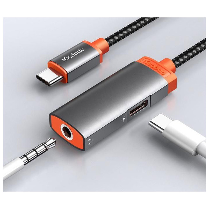Type-C to DC3.5 + Type-C Audio Adapter (3A)