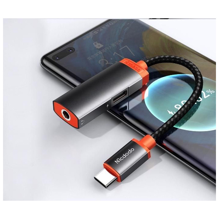 Type-C to DC3.5 + Type-C Audio Adapter (3A)