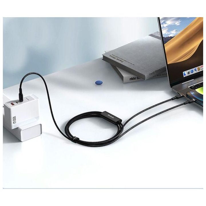 2in1 PD Fast Charging Cable (C to C+L)