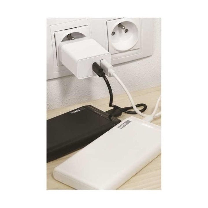 Síťový univerzální USB adaptér (zdroj) QC3.0 + PD 30W