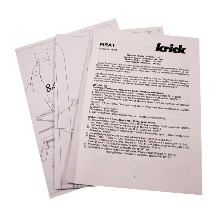 Krick Pirat plachetnice kit