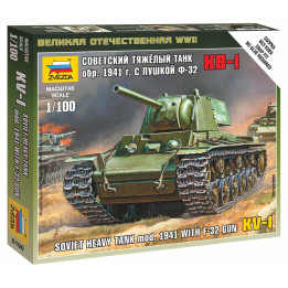 Wargames (WWII) tank 6190 - KV-1 with F-32 GUN (1:100)