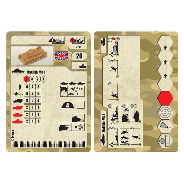 Wargames (WWII) tank 6191 - British Light Tank "Matilda Mk I" (1:100)
