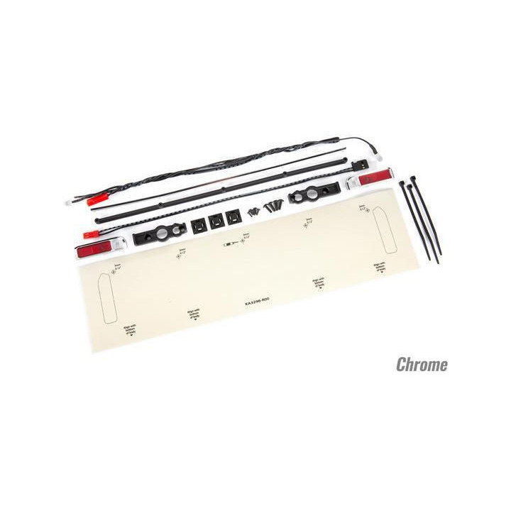 Traxxas zadní LED osvětlení, tailgate trim (chromovaný)
