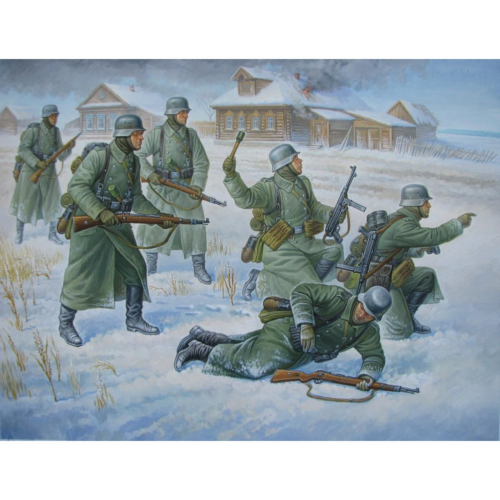 Wargames (WWII) figurky 6198 - German Infantry (Winter Uniform) (1:72)