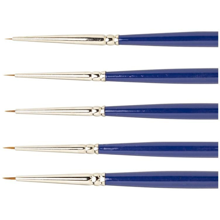 Modelcraft štetec s umělým vlasem (sada 10/0, 20/0, 30/0, 40/0 a 50/0)