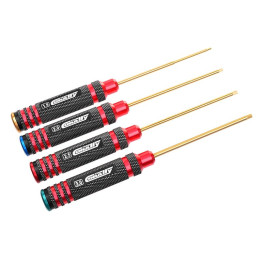 Imbusové šroubováky - metrické - ALU verze SADA: 1.5, 2.0, 2.5 a 3.0 x 100mm, 4 ks.