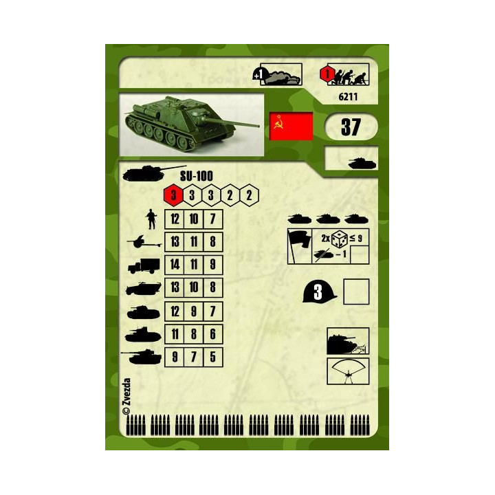 Wargames (WWII) military 6211 - Self-propelled Gun SU-100 (1:100)