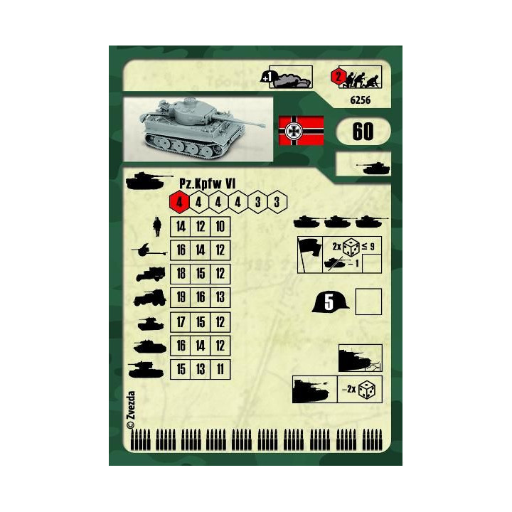 Wargames (WWII) tank 6256 - Tiger I (1:100)