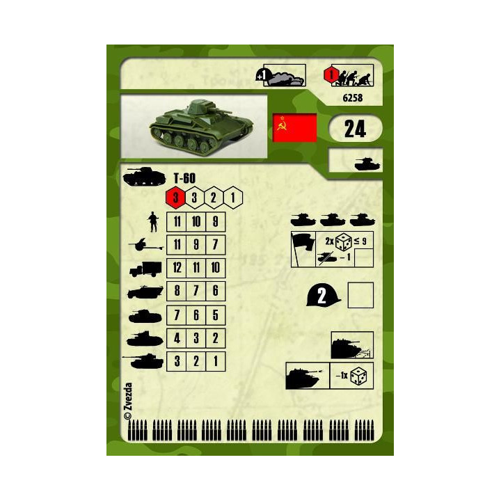 Wargames (WWII) tank 6258 - T-60 Soviet Light Tank (1:100)