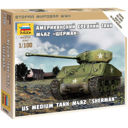Wargames (WWII) tank 6263 - Sherman M-4 (1:100)