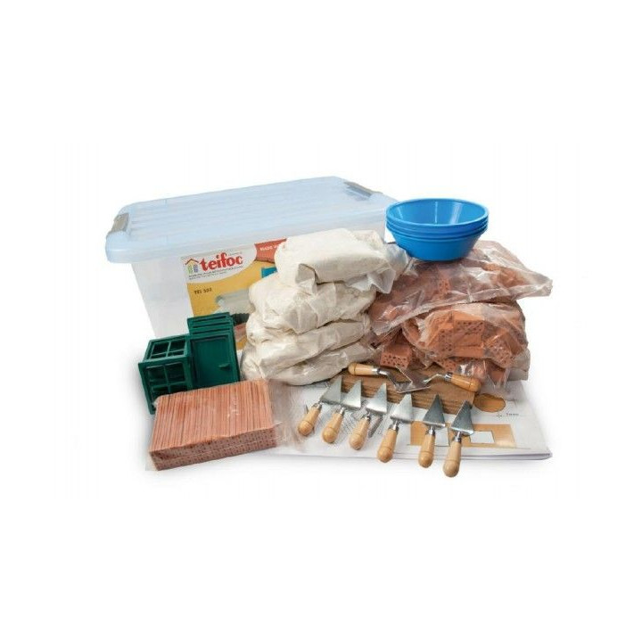 Stavebnica Teifoc School Set v plastovom boxe s úchytmi 39x19x29cm