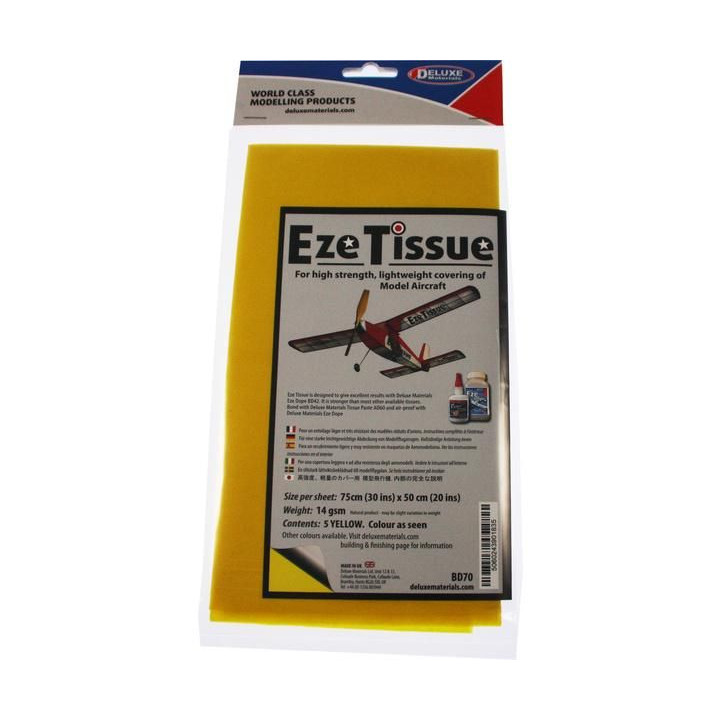 Eze Tissue potahovací papír 14g/m2 75x50cm žlutý (5ks)