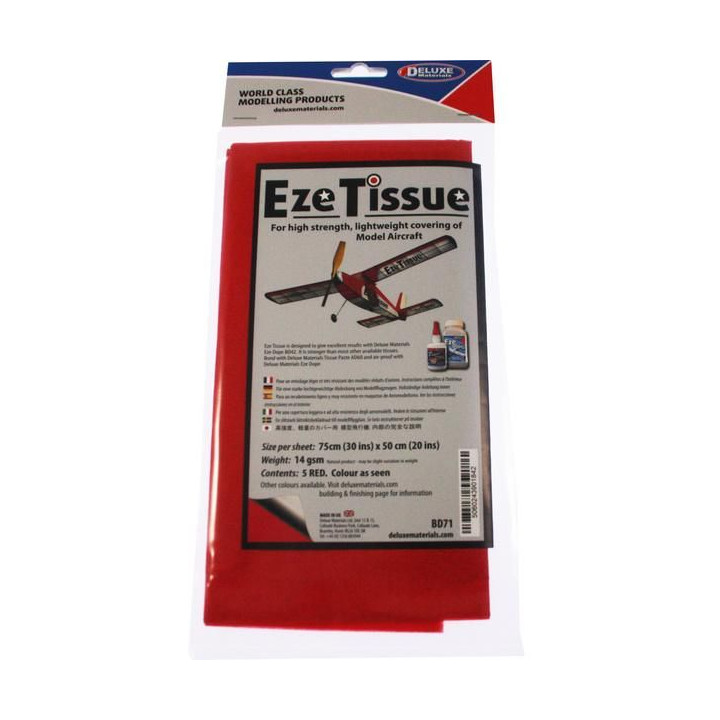 Eze Tissue potahovací papír 14g/m2 75x50cm červený (5ks)