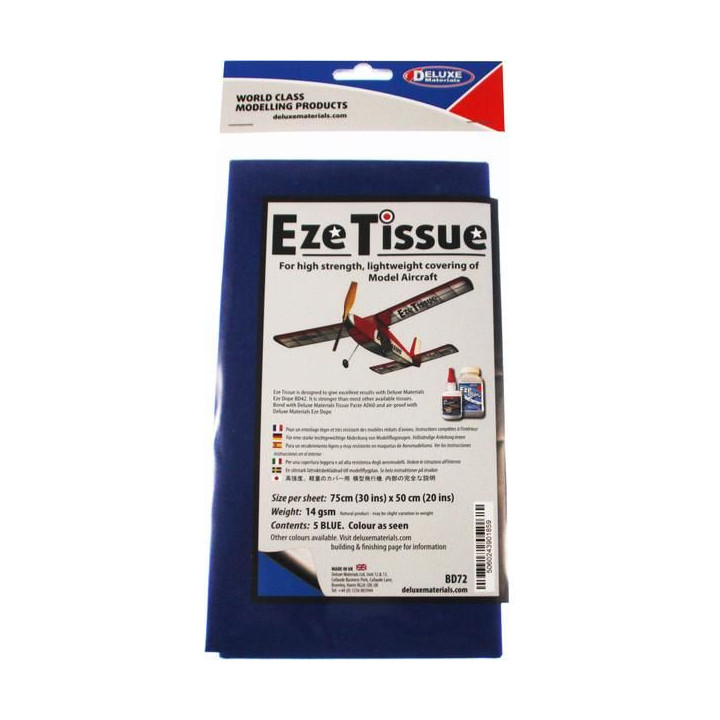 Eze Tissue potahovací papír 14g/m2 75x50cm modrý (5ks)