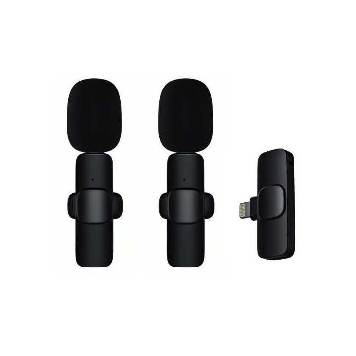 2v1 Lightning Lavalier Wireless Microphone (With Battery)