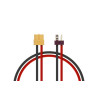 Nabíjecí kabel (reduce) pro nabíječky s výstupním konektorem XT60 k nabíjení akumulátorů s konektorem Dean-T. Délka 25cm, 14AWG.