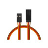 Plochý prodlužovací kabel s konektory JR o délce 150 mm s PVC izolací, průřez vodičů 0,25 mm2.