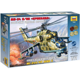 Model Kit vrtulník 7293 - MIL MI-24V/VP Hind E (1:72)
