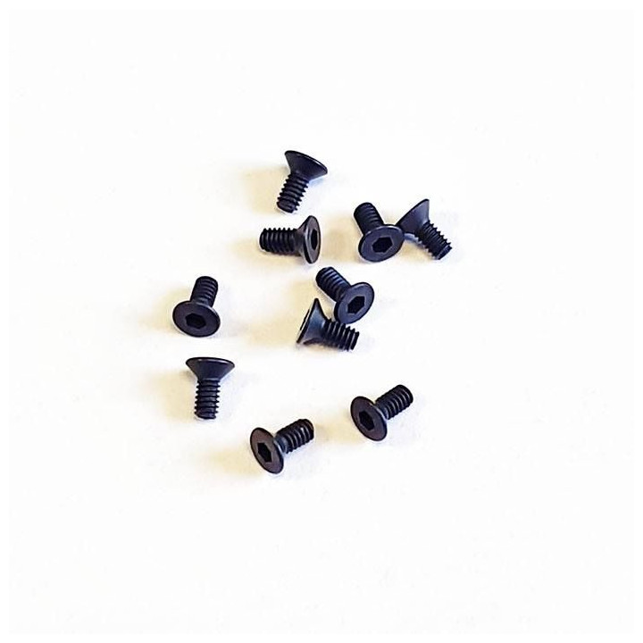 SWORKz ocelový Inbusový šroub s zápustnou hlavou, M2x4,6mm, 10 ks.