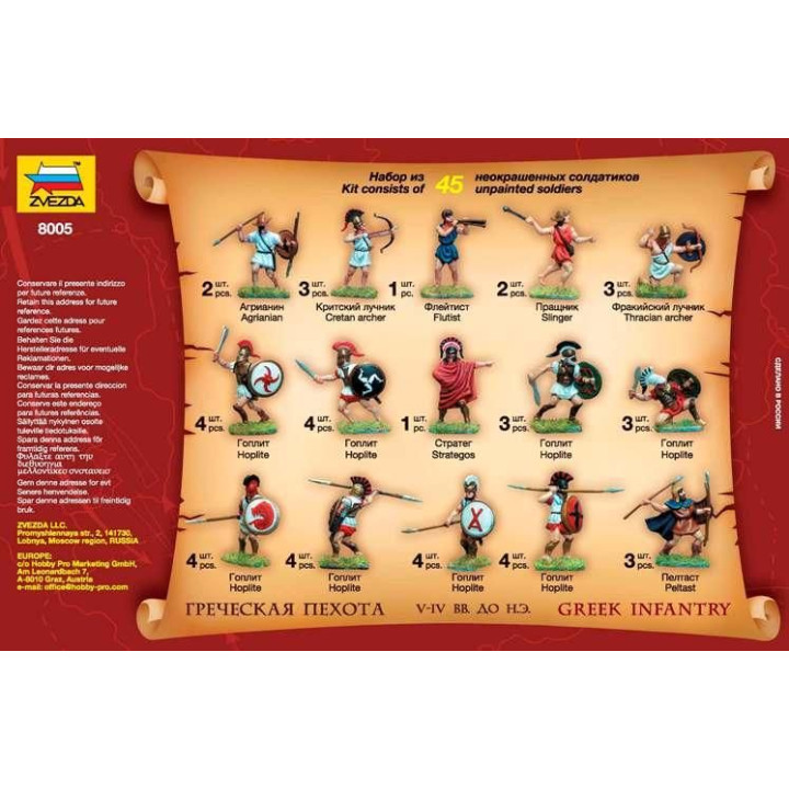 Wargames (AoB) figurky 8005 - Greek Infantry V-IV B. C. (1:72)