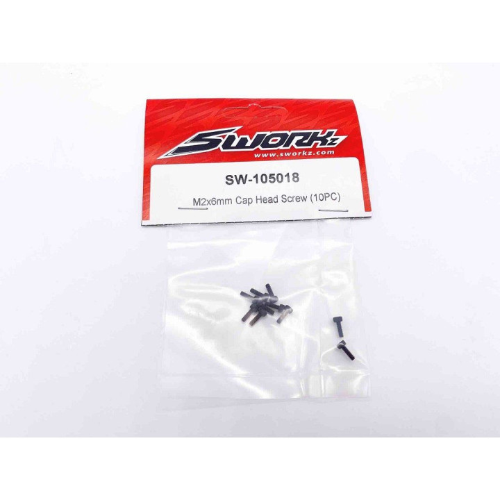 SWORKz válcový inbus M2x6mm, 10 ks.