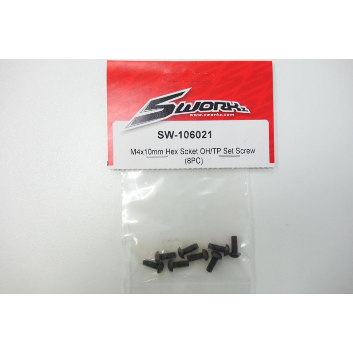 SWORKz ocelový Inbusový šroub s čočkovitou hlavou M4x10mm, 8 ks.