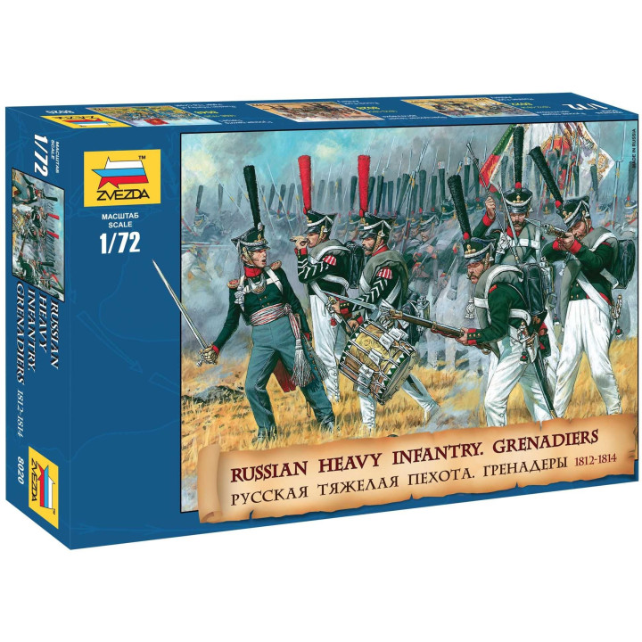 Wargames (AoB) figurky 8020 - Russian Heavy Infantry Grenadiers 1812-1815 (1:72)