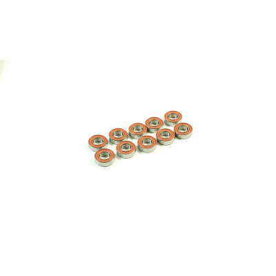SWORKz kuličkové ložiska s červenou gum. prachovkou 8x16x5mm, 10 ks.