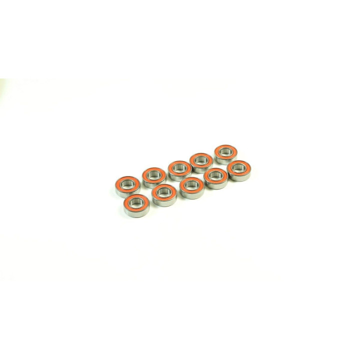 SWORKz kuličkové ložiska s červenou gum. prachovkou 8x16x5mm, 10 ks.