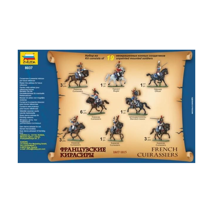 Wargames (AoB) figurky 8037 - French Cuirassiers 1807-1815 (1:72)