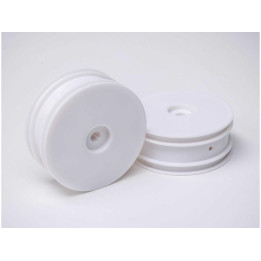Losi Front Wheel, White (2): Mini-B
