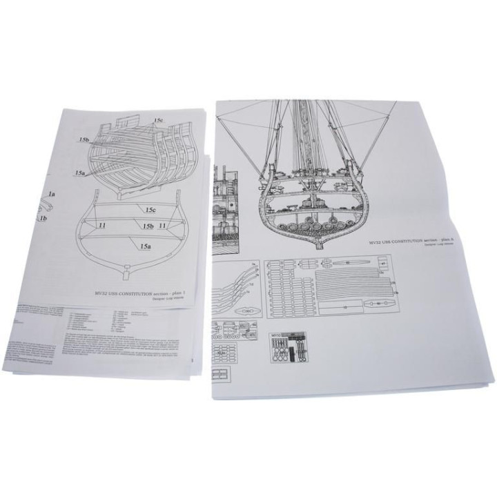 MAMOLI USS Constitution příčný řez 1:93